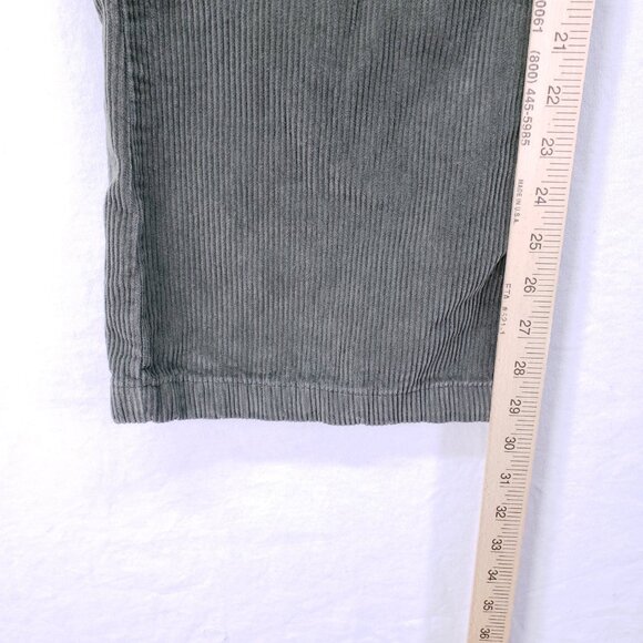 Tinseltown Pants Womens Size 1 Green Corduroy Baggy Wide Leg Cargo 100% Cotton - Picture 4 of 16